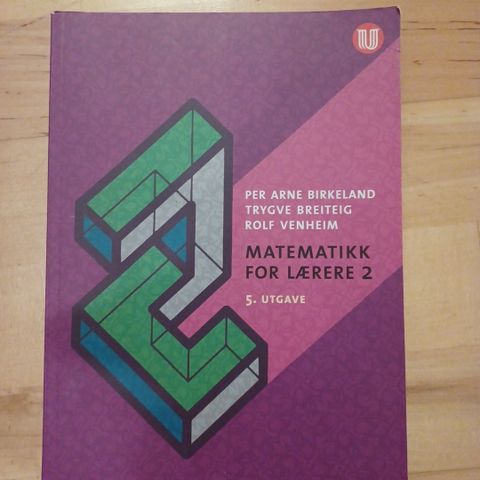 Matematikk for lærere 2, 5.utg