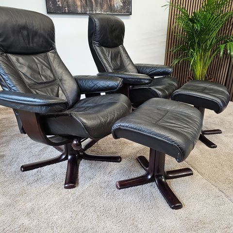 2 stk. IMG Viking lenestoler m/krakkfra Ekornes- Perfekt stand!