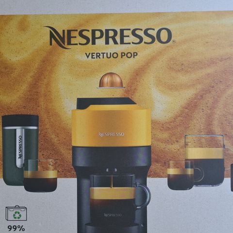 Helt ny og uåpnet Nespresso Vertuo Pop-Gul