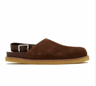 VINNY'S STRAPPED MULE SANDAL SUEDE BROWN - ALDRI BRUKT