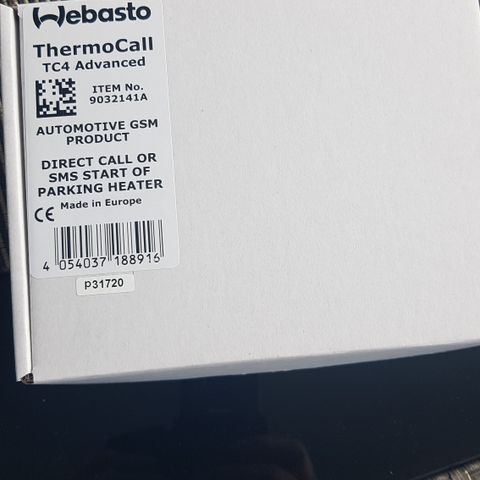 Ny Webasto TC4 Advanced fjernkontroll for telefon.