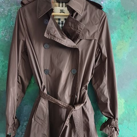 Burberry trench, brun str UK 12