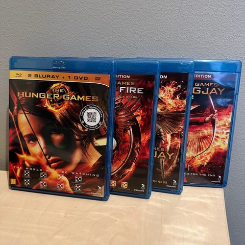 Hunger Games 1-4 selges på Blu-Ray!