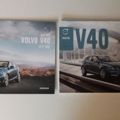 VOLVO V40 brosjyrer selges sammen (2stk) (Norsk tekst.)