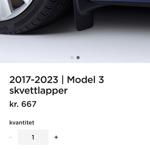 TESLA MODEL 3 SKVETTLAPPER FORLENGER