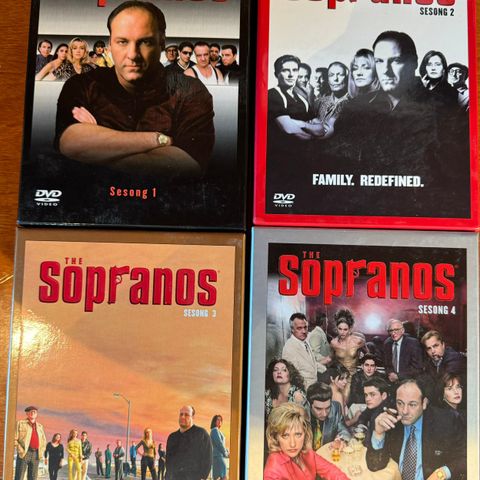 Sopranos Sesong 1, 2, 3 & 4 DVD-er 🔥Alt som ny!! 🚨Selges sammen!!!