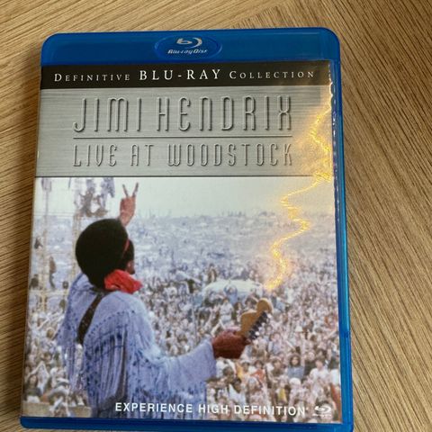 Jimi Hendrix Live at Woodstock Blu Ray Uåpnet