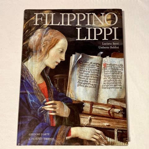 Stor kunstbok Filippino Lippi, italiensk utgave.