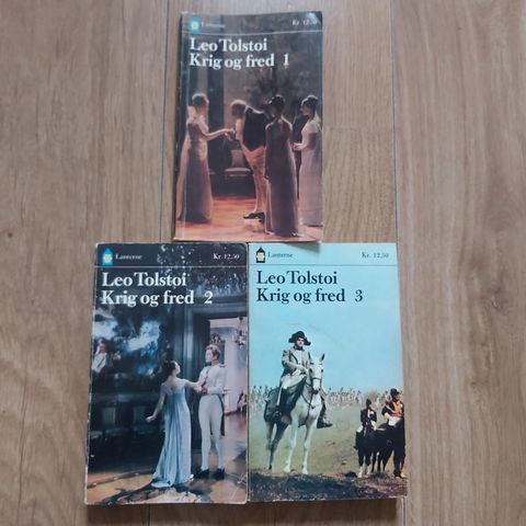 LANTERNE. LEO Tolstoi. KRIG OG FRED 1,2,3.