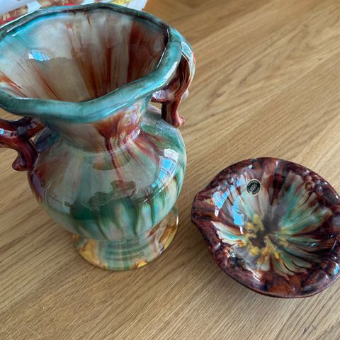 Vase og skål  Borg keramikk