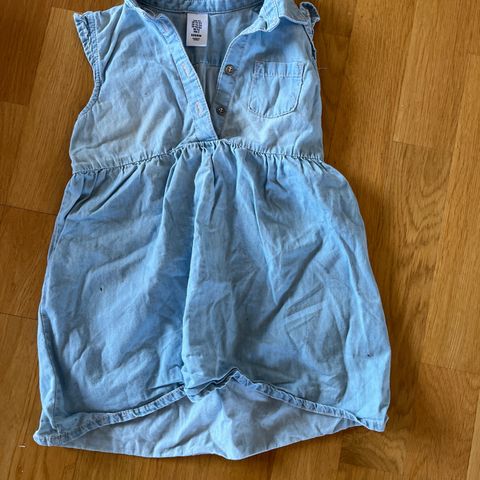 Denim sommerkjole str 92 (1.5-2 år)