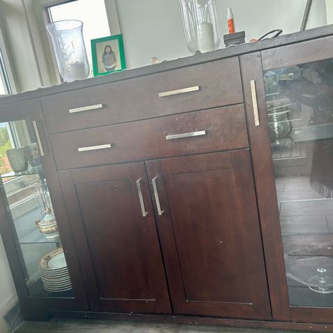 Glass skap/wooden cabinet