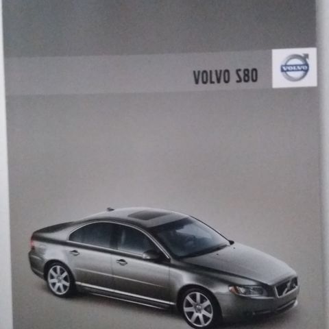 VOLVO S80 -brosjyre. (NORSK)