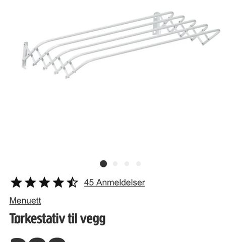 Tørkestativ til vegg