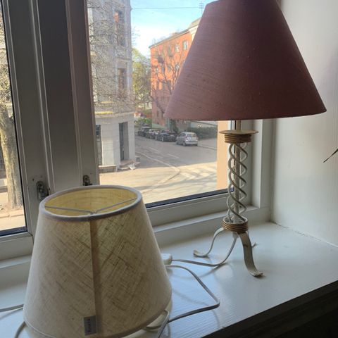 Lampeskjerm og lamper