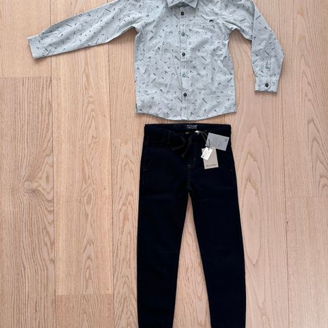 Str. 128 // Ny Moods of Norway skjorte og Minymo jeans bukse