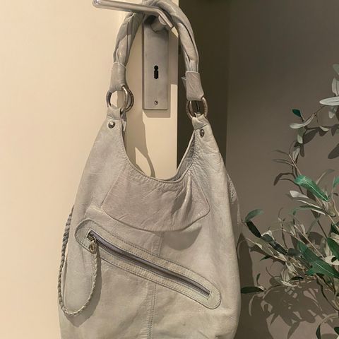 Vintage skinnveske «hobo»