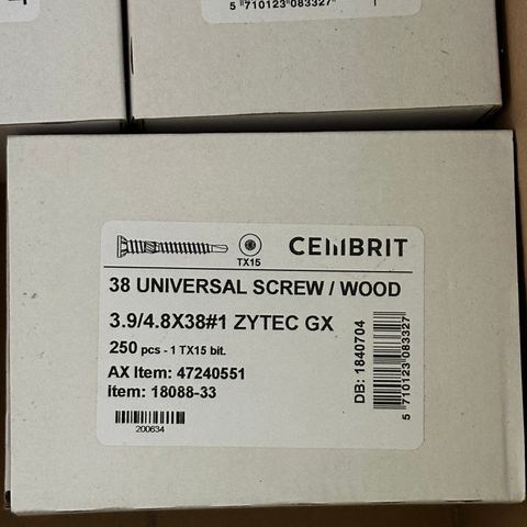 Universal Cembrit screw 3.9/4.9x38