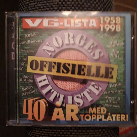VG - lista 1958  - 1998 - 40 år med topplåter