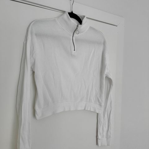 Høyhals genser - hvit