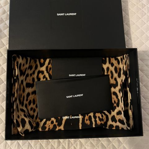 YSL TOTEBAG IN RECYCLED COTTON ADORNED WITH A LEOPARD PRINT