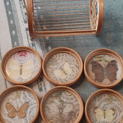 Vintage butterfly coasters