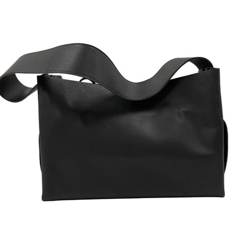 COS  Black Leather Crossbody Bag