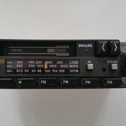 Original Opel Radio/kassettspiller made by Philips retro classic vintage veteran