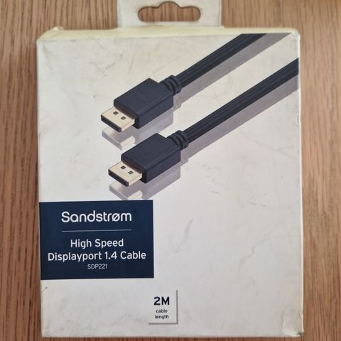 Sandstrøm DisplayPort til DisplayPort 1.4-kabel (2m)