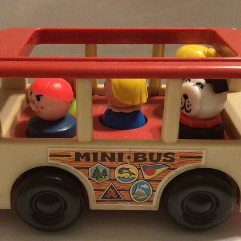 Fisher Price mini buss med figurer