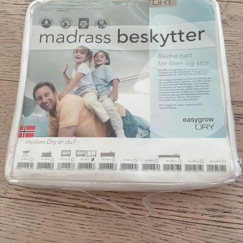 Helt ny madrassbeskytter fra Easygrow, 60x120