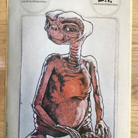 Vintage E.T. klistremerke fra begynnelsen av 80-tallet.