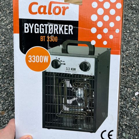 Byggtørker 3300W (ikke brukt)