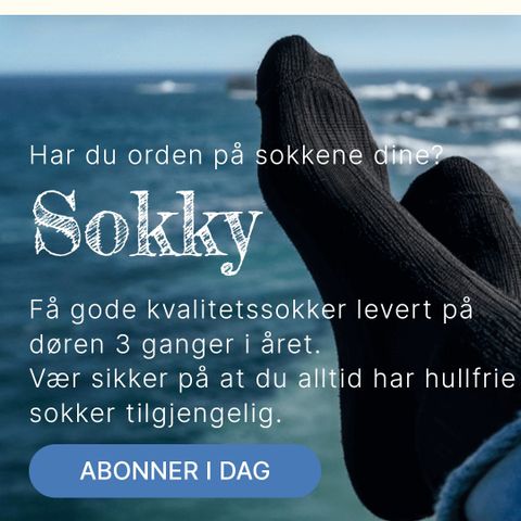 Sokky.no - Abonner på sokker - nettbutikk til salgs - Kom med bud