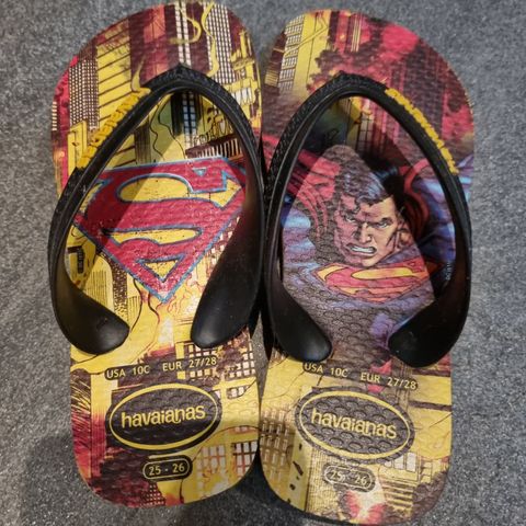 Havaianas flip flop, sandaler, gutt, superman, str. 25-26