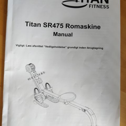 Manual/ veiledning til romaskin Titan SR475