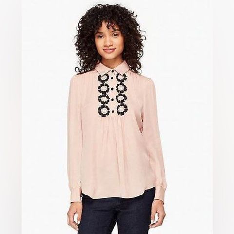 Kate Spade Daisy Lace Silk Shirt