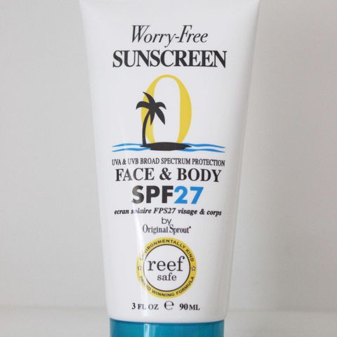 Naturlig solkrem uten skadelige kjemikalier -Reef safe sun screen.