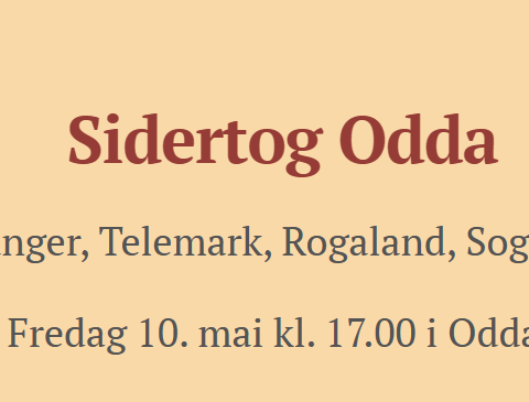 Billett for sidertog - Hardanger Siderfestival 10/05