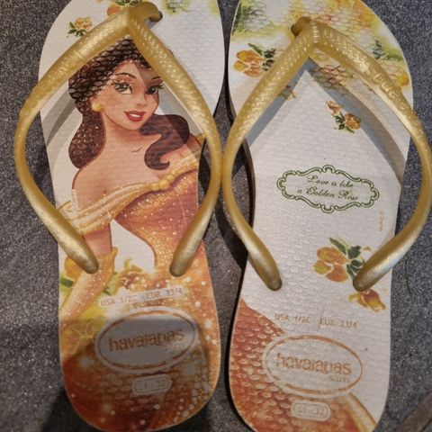 Havaianas flip flop, sandaler, jente, cinderella, str. 31-32