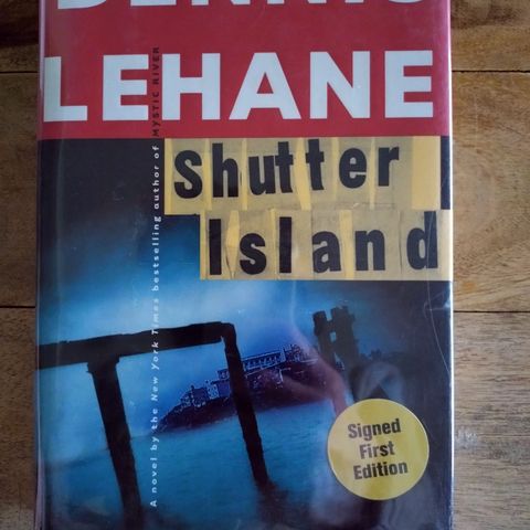 Shutter Island, Dennis Lehane, bok, signert, Engelsk