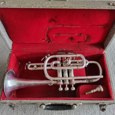 Vintage  Cuesnon Trumpet made in Paris .