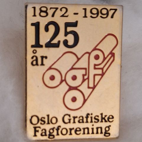 Pin Oslo Grafiske Fagforening - 125 år