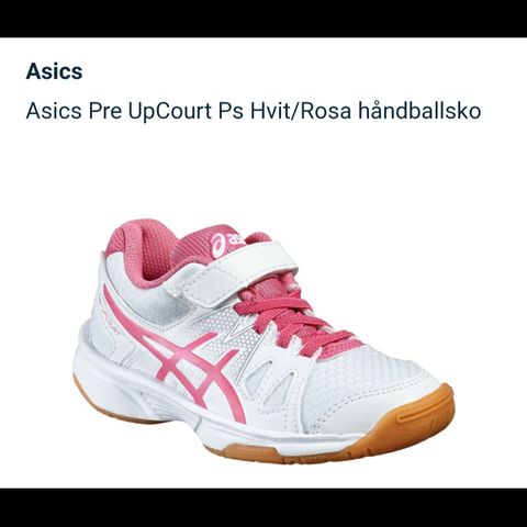 Asics Pre UpCourt Ps Hvit/Rosa håndballsko
, jente, rosa/hvit, str. 33,5