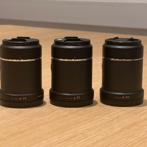 DJI DL Linser ( 24mm, 35mm & 50mm ) m/filter