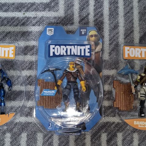 3stk Fortnite Figurer - Helt Nye (2stk åpnet)