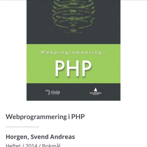 webprogrammering i PHP