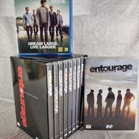 Entourage alle sesonger komplett Serie DVD pluss The Movie Blu-ray