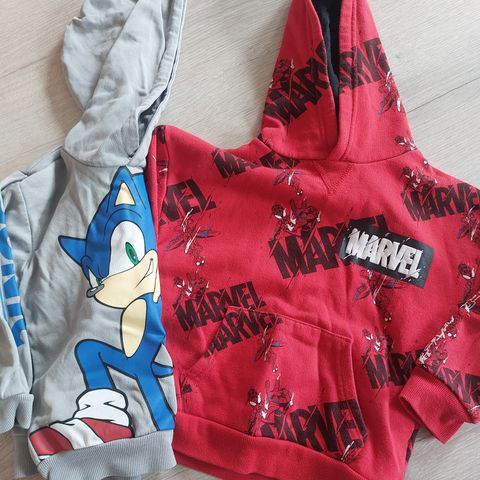 Spiderman og Sonic genser str 98/ 104