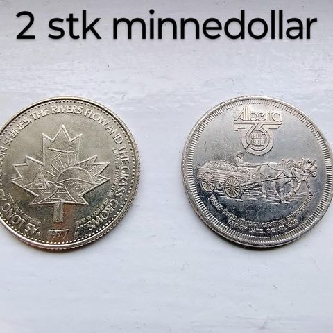 2 stk minnedollar fra Canada